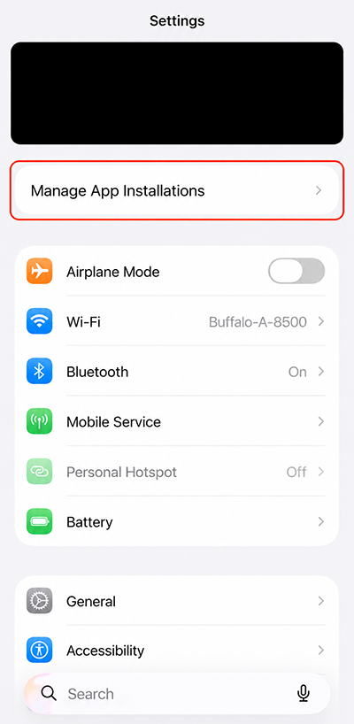 Tap App Installation Management
