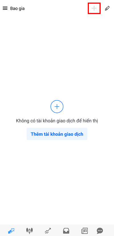 Thêm tài khoản giao dịch
