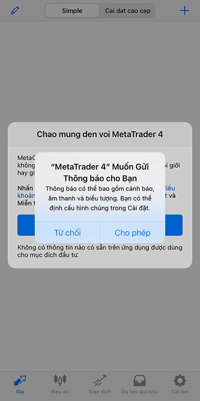 Hủy tài khoản demo