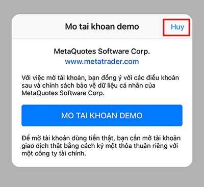 Mở màn hình đăng nhập
