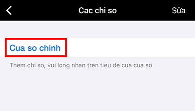 Cửa sổ chính