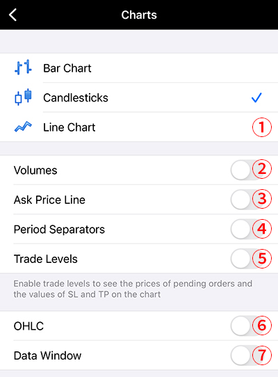 Settings screen