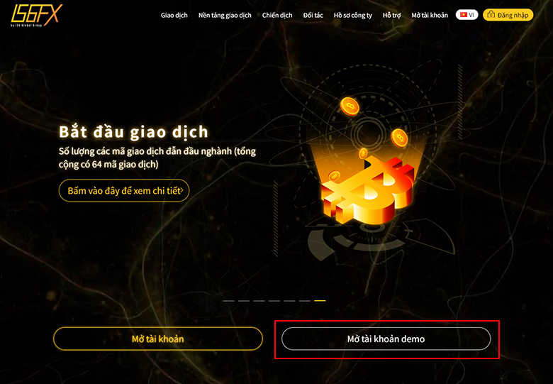 Mở tài khoản demo trên trang web IS6FX