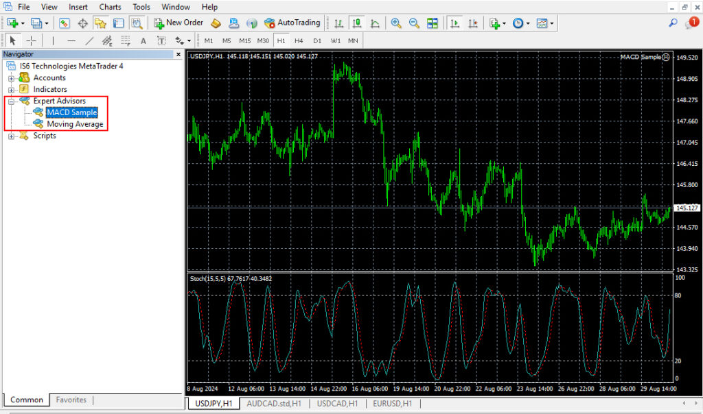 Running EA on a Chart